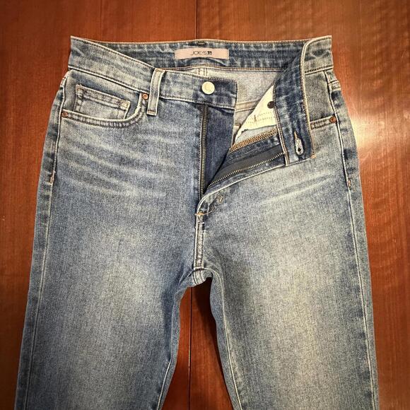 Joe's Jeans High Rise Skinny Ankle Siyeh Blue Distressed Hem Stretch Jeans 26 - Picture 4 of 14